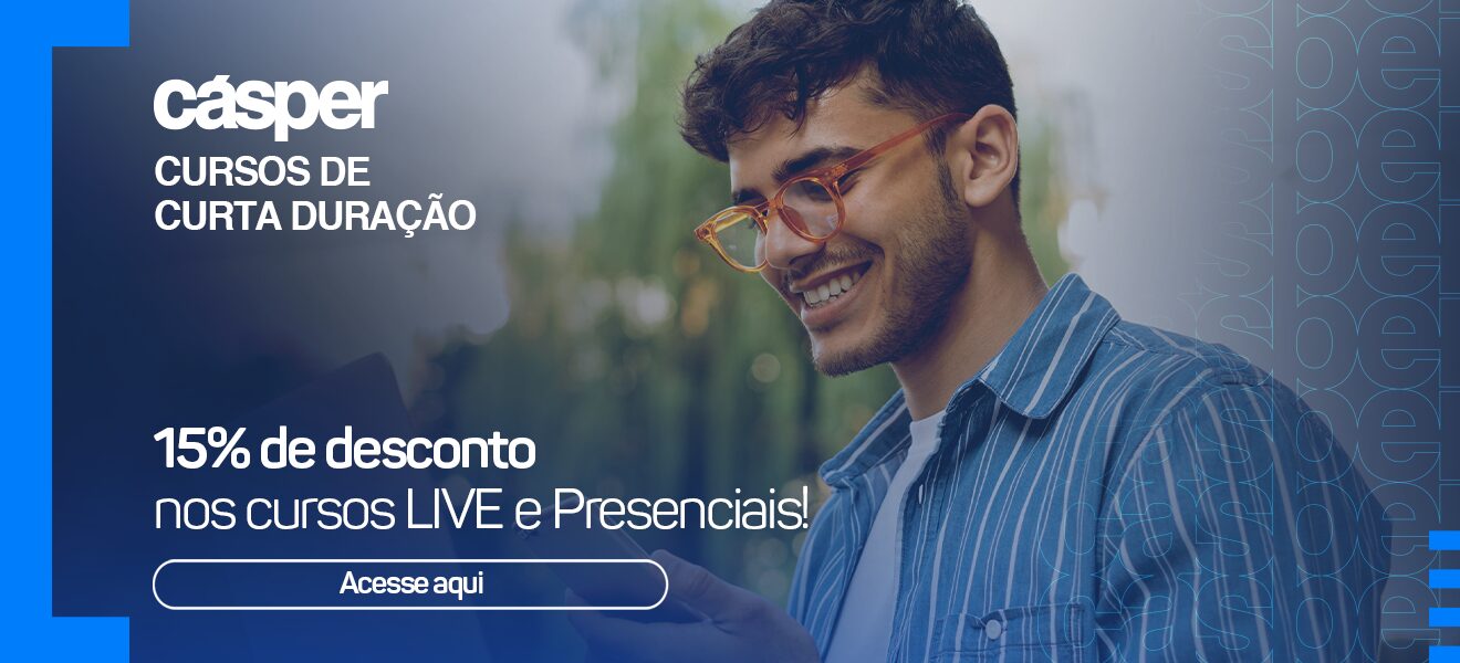 Imagem em destaque para Agenda de férias: 15% de desconto nos cursos live e presenciais de curta duração da Faculdade Cásper Líbero