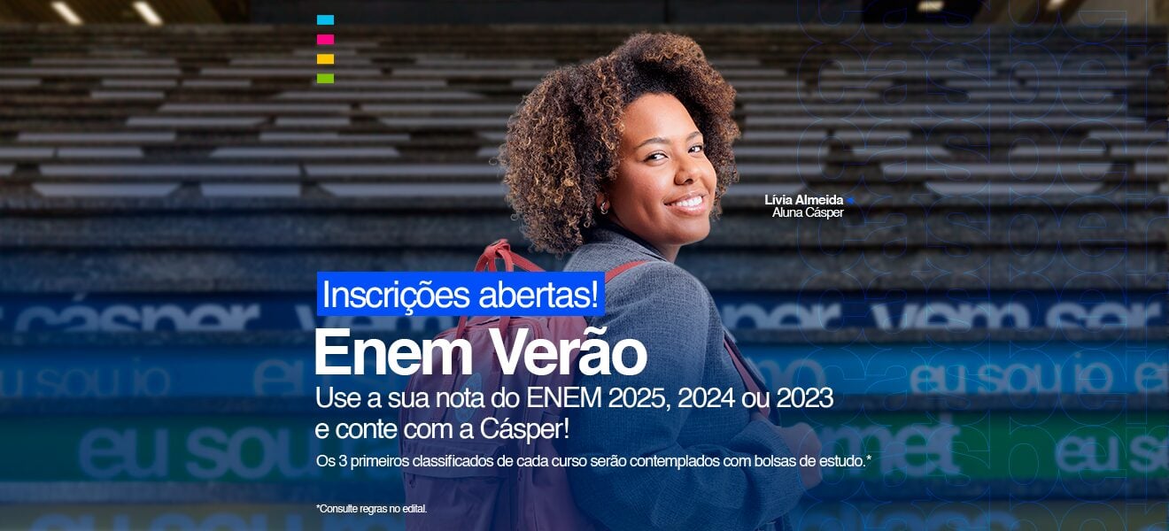 Imagem em destaque para Inscrições abertas para o ENEM Verão da Faculdade Cásper Líbero