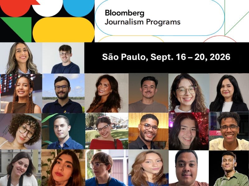 Notícia: Programa de jornalismo da Bloomberg anuncia selecionados de 2026
